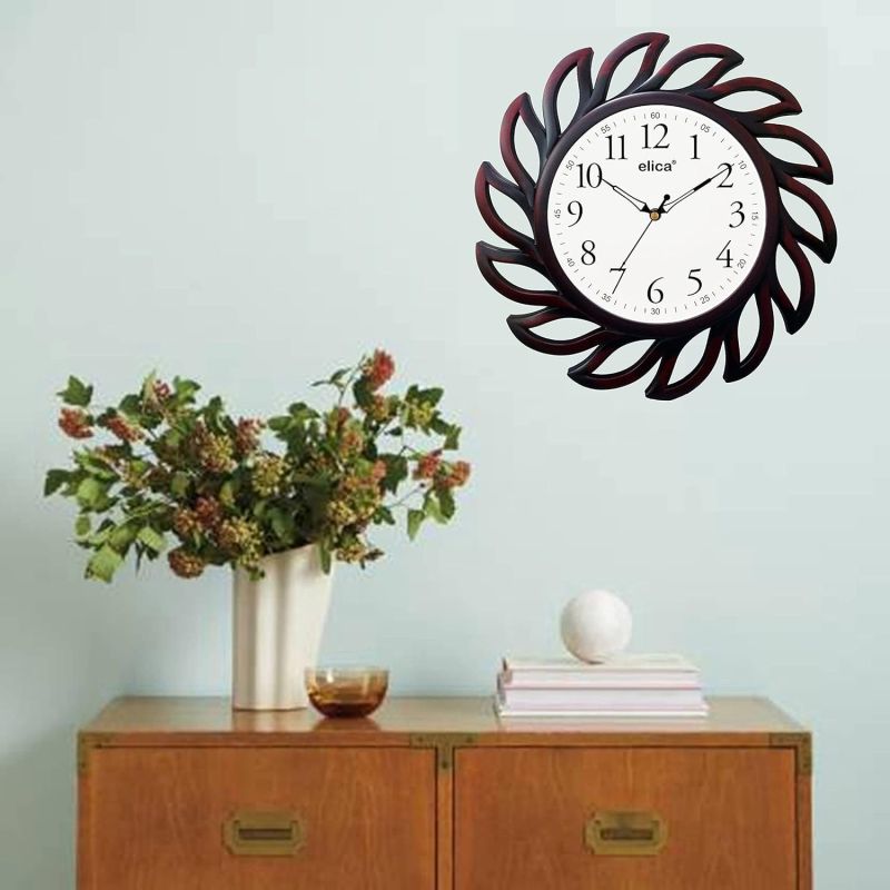 Plastic Vintage Designer Sweep Silent Wall Clock