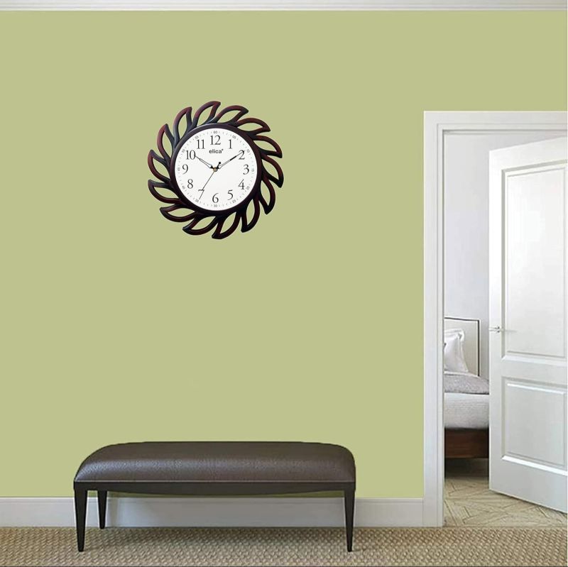 Plastic Vintage Designer Sweep Silent Wall Clock