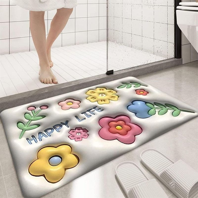 Bath Mate Bathroom Door Mat 3D Visual Bathtub Mats