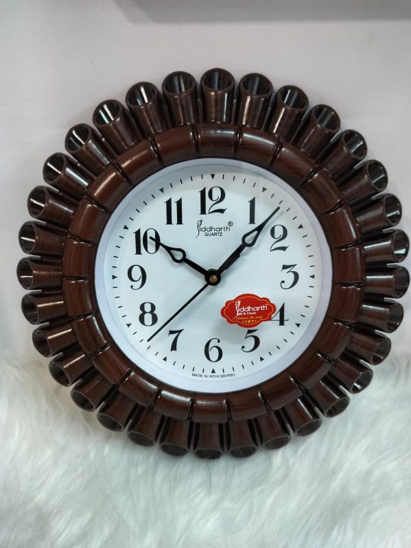 Home and Office Round Plastic Wall Clock Sapphire Series