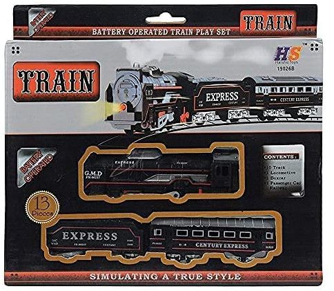 Electric Express Train Set- 13 Pieces Realistic Simulation Battery Operated