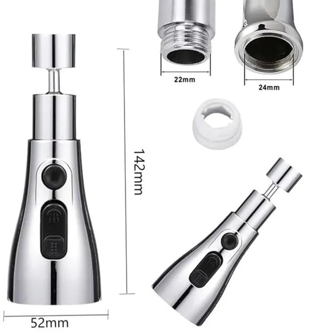 Kitchen Faucet 3-Function Pull Down Sink Sprayer Attachment For Faucet Pull Out Spray