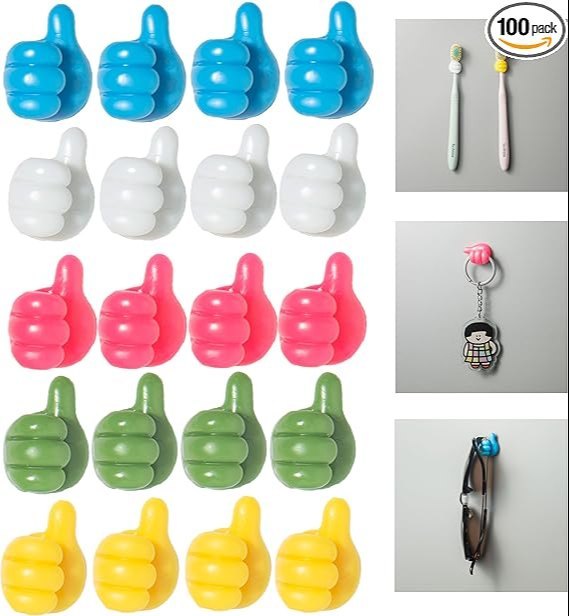 Silicone Thumb Wall Hook Cable Clip Wire