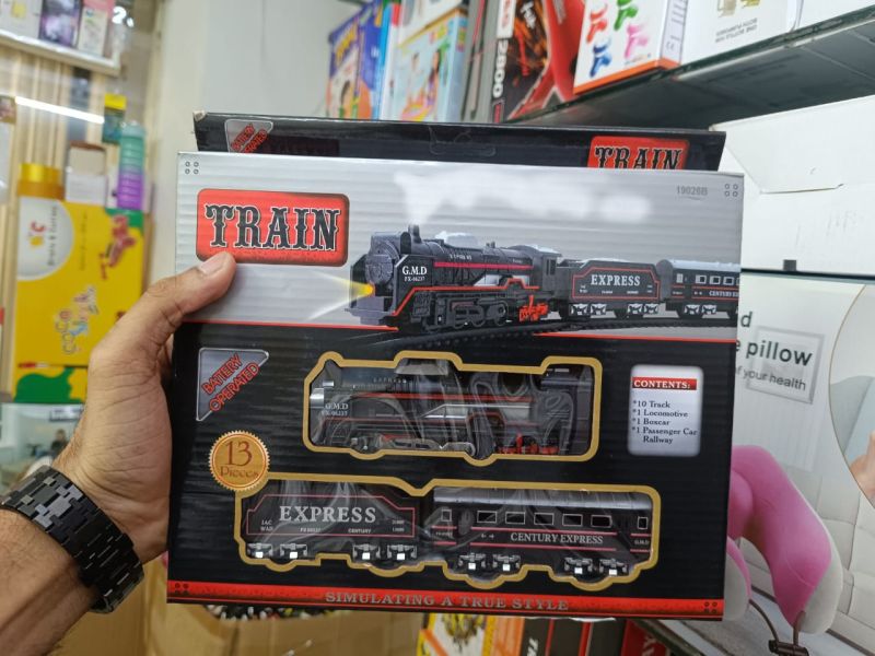 Electric Express Train Set- 13 Pieces Realistic Simulation Battery Operated