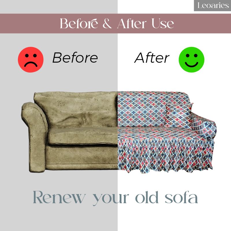 Leoaries Silk Printed Sofa Cover