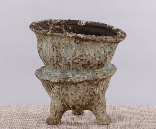 Deep Valley (Double, Brown) Ceramic Planter
