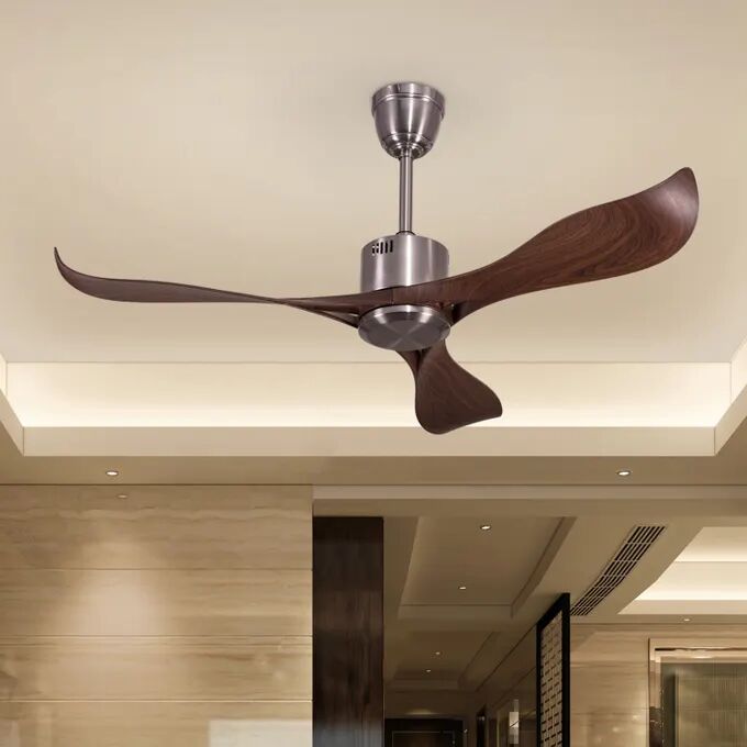 Finish Metal Body Walnut Finish ABS Blades Ceiling Fan