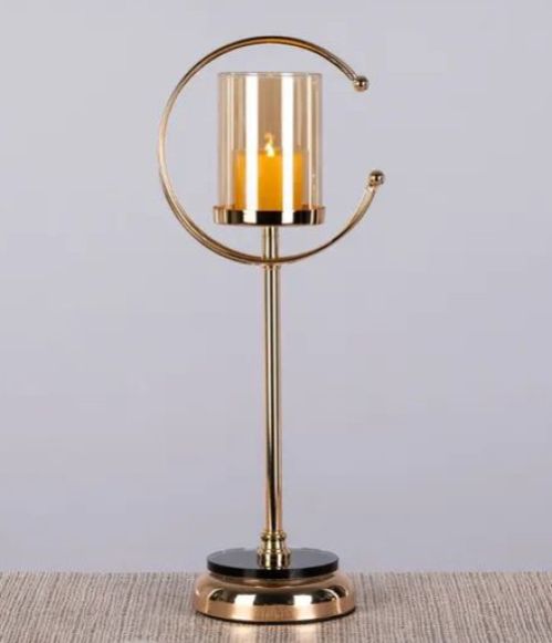 Light The Way (Gold, Cognac) Candle Holder