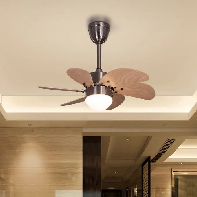 Metal Body, Maple Finish MDF Blades) Dimmable LED With Remote Control Ceiling Fan