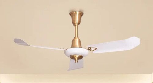 Metal Body White Finish Metal Blades Ceiling Fan