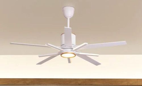Metal Body Dimmable LED Remote Control Ceiling Fan