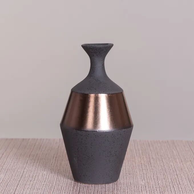 Vision Of You (black/ Brown) Ceramic Vase