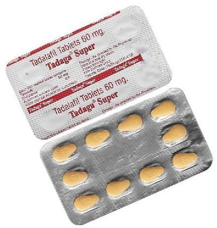 Tadaga Super 60mg Tablets, Packaging Type : Paper Box