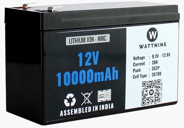 12V 10Ah Rechargeable Lithium Ion (NMC) Battery Pack With Warranty and Box For Agricultural