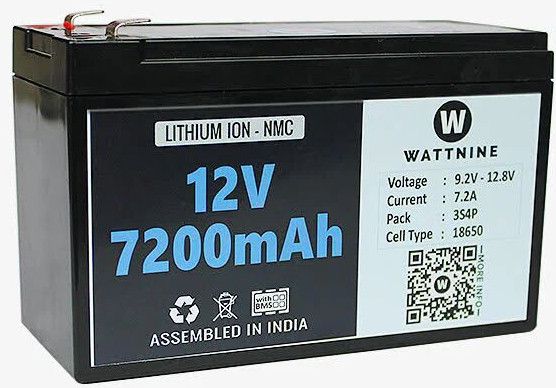 12v 7.2Ah Li-ion Battery Pack With 1 Year Warranty - Plastic Enclosure