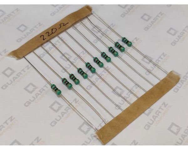 220 Ohm, 1/4 Watt Resistor With 5% Tolerance (Pack Of 10)
