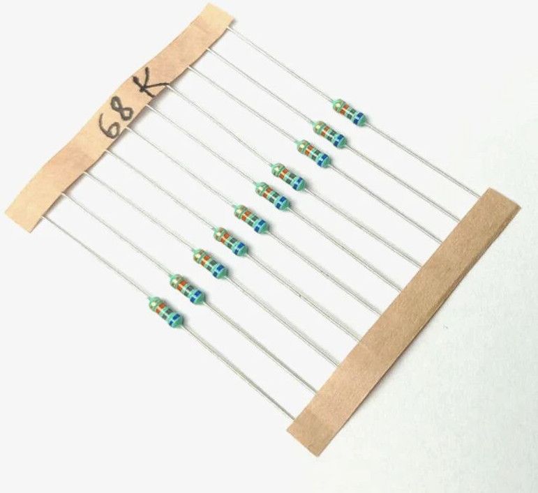 68K Ohm, 1/4 Watt Resistor With 5% Tolerance (Pack Of 10)
