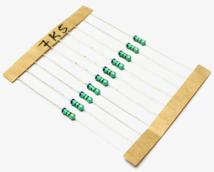 7.5K Ohm, 1/4 Watt Resistor With 5% Tolerance (Pack Of 10)