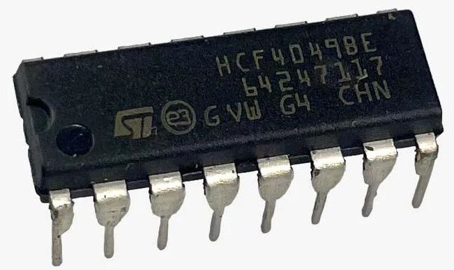 CD4049/HCF4049 Hex Buffer Converter (NOT Gate) IC