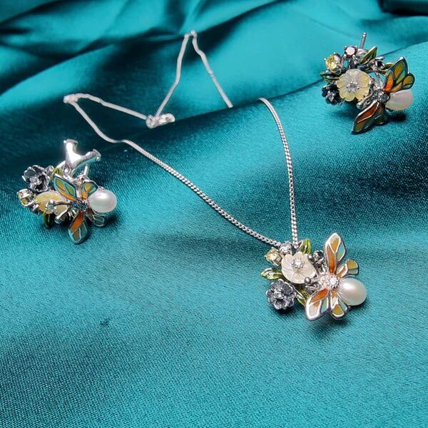 Aadvika 92 5 Silver Chain Earrings Set