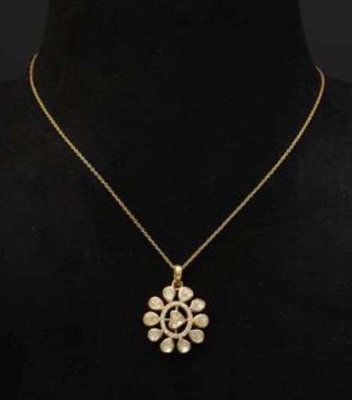 Aahana Moissanite Silver Chain With Pendant