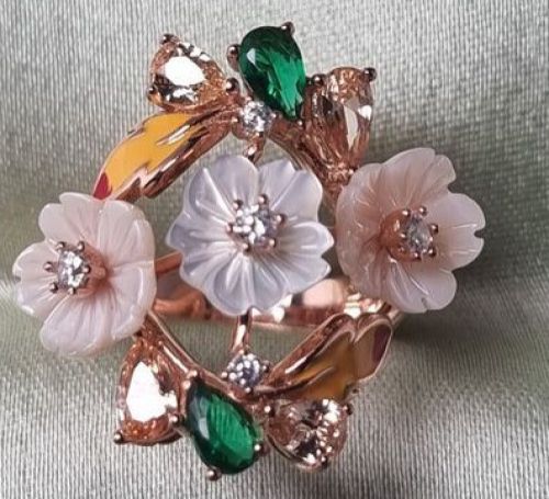 Mahira Rosepolish 92.5 Silver Ring