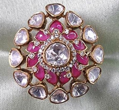 Rutvi Kundan 92.5 Silver Ring