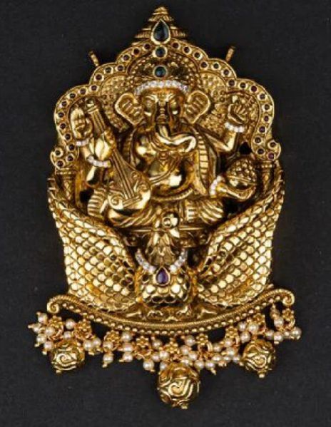 Saanvi Silver Ganesh Pendant