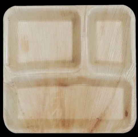 Areca Compartment Square Plate