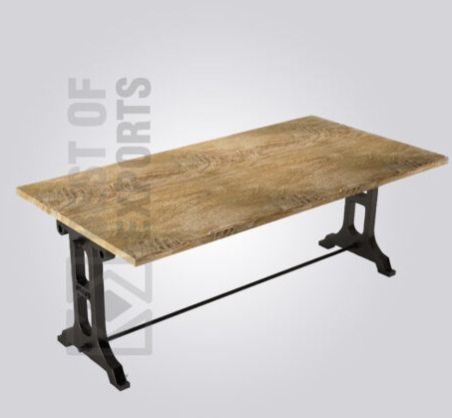 Cast Iron Rustic Top Dining Table