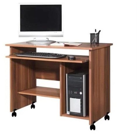 Brown Small Computer Trolley Desk
