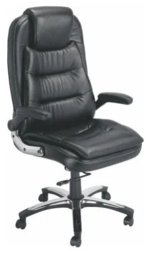 Ergonomic Executive Black Office Chair PU Leather With Swivel Desk Chair
