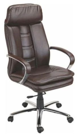 High Back Ergonomic Brown Executive Office Chair With Padded Seating