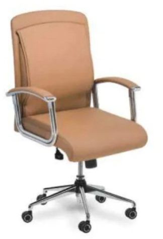 Leatherite Mid Back Office Chair With Armrest