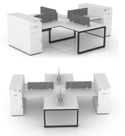 CRCA Powder-coated Frame Modern Cubicle Workstation For Office