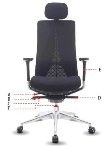 Premium Ergonomic Eiffel High Back Executive Black Chair