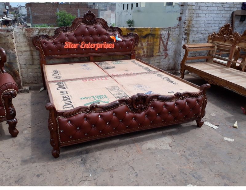 Hand Carved Designer King Size Double Bed BD-0107