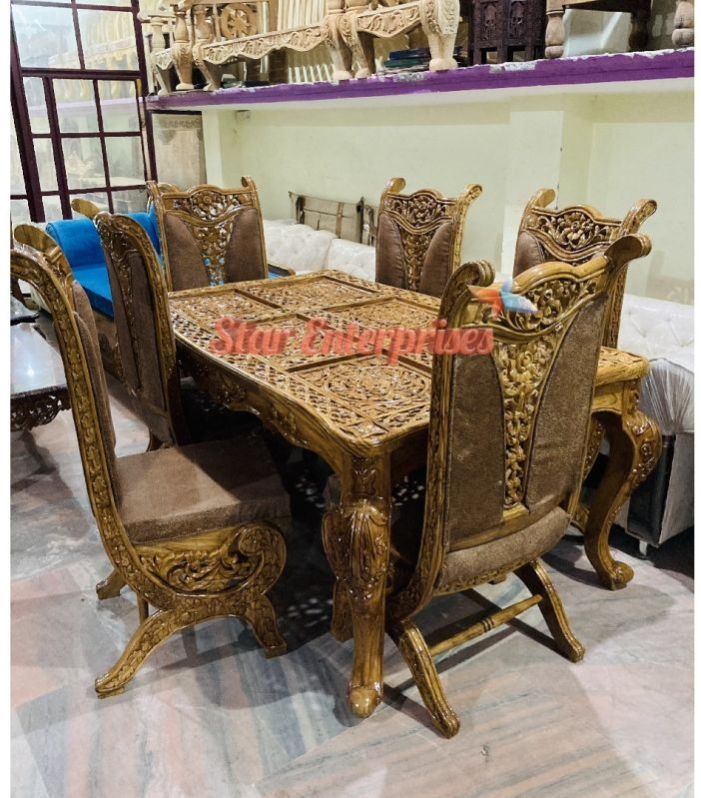 Hand Carving Dining Table Set DNG-038