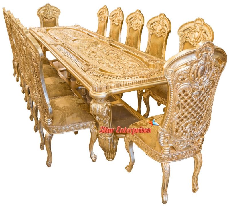 Maharaja Carved Dining Table Set DNG-011