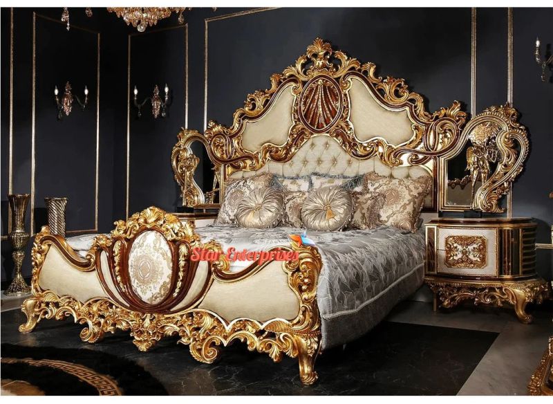 Wooden Royal King Size Bed BD-014