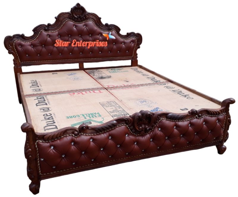 Hand Carved Designer King Size Double Bed BD-0107