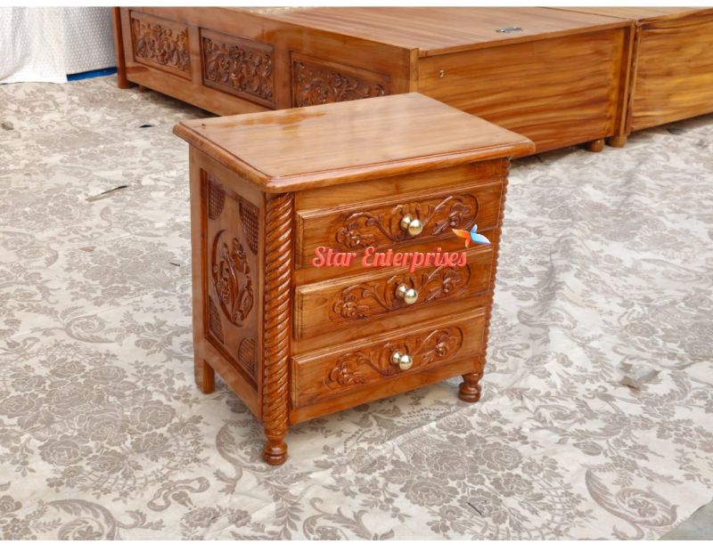 Wooden Antique Bed Side Table BDSD-032