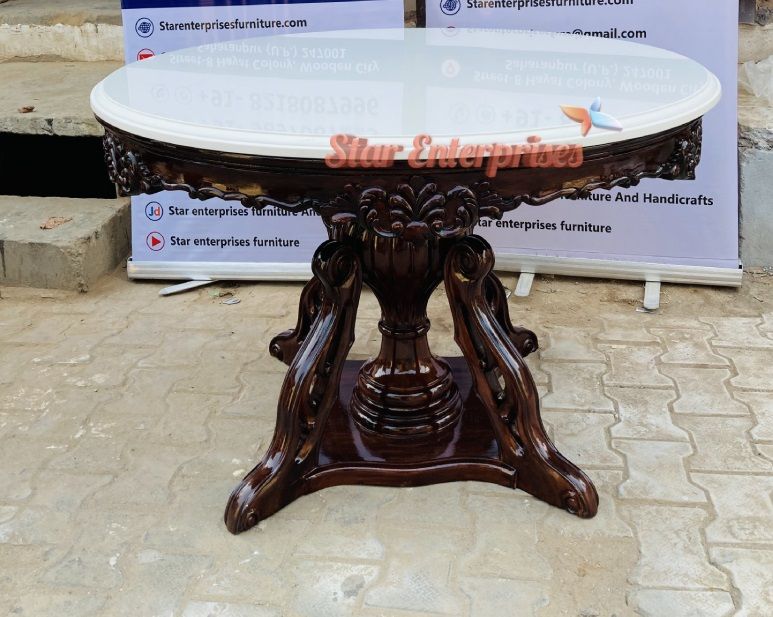 Wooden Round Dining Table Set DNG-039