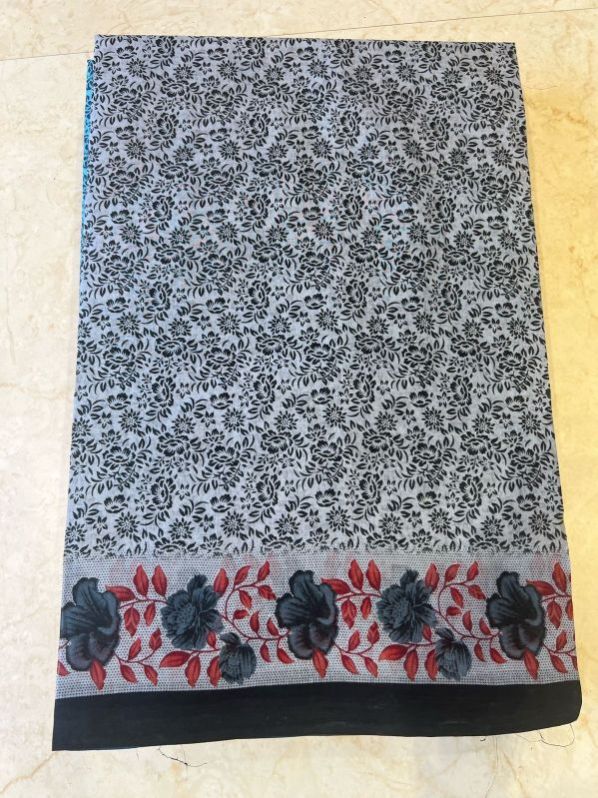 Ladies Cotton Floral Printed Saree
