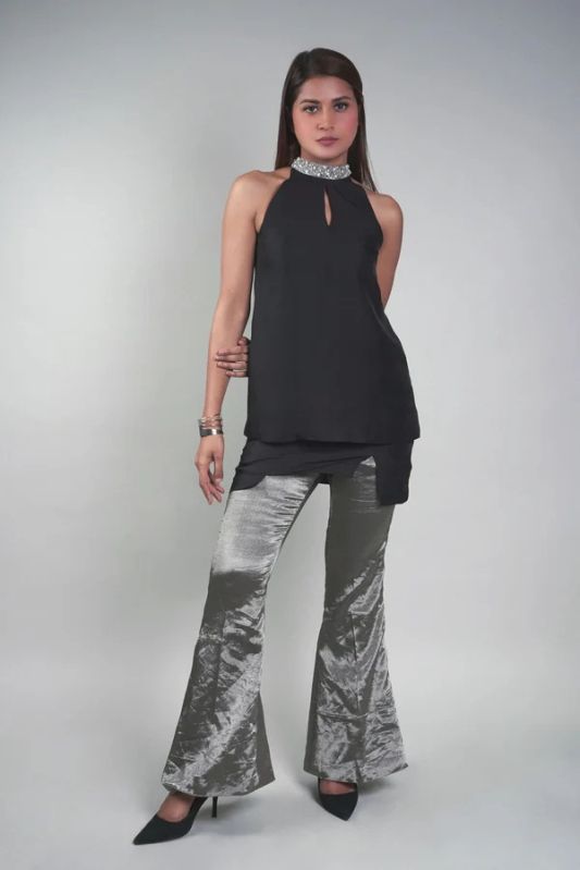 Cut Away Top &AMP;AMP; Bootcut Pants for Women