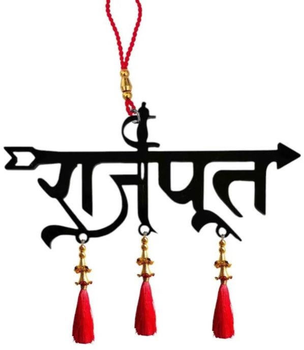 Acrylic Rajput Car Hanging