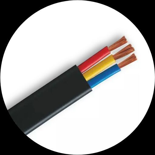 THREE-CORE FLAT SUBMERSIBLE CABLE