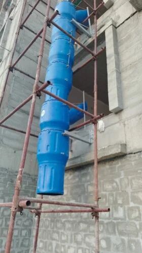 HDPE Plastic Debris Chute System, Color : Blue