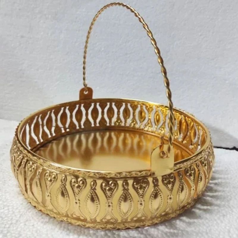 Gold Plated Fruit Basket