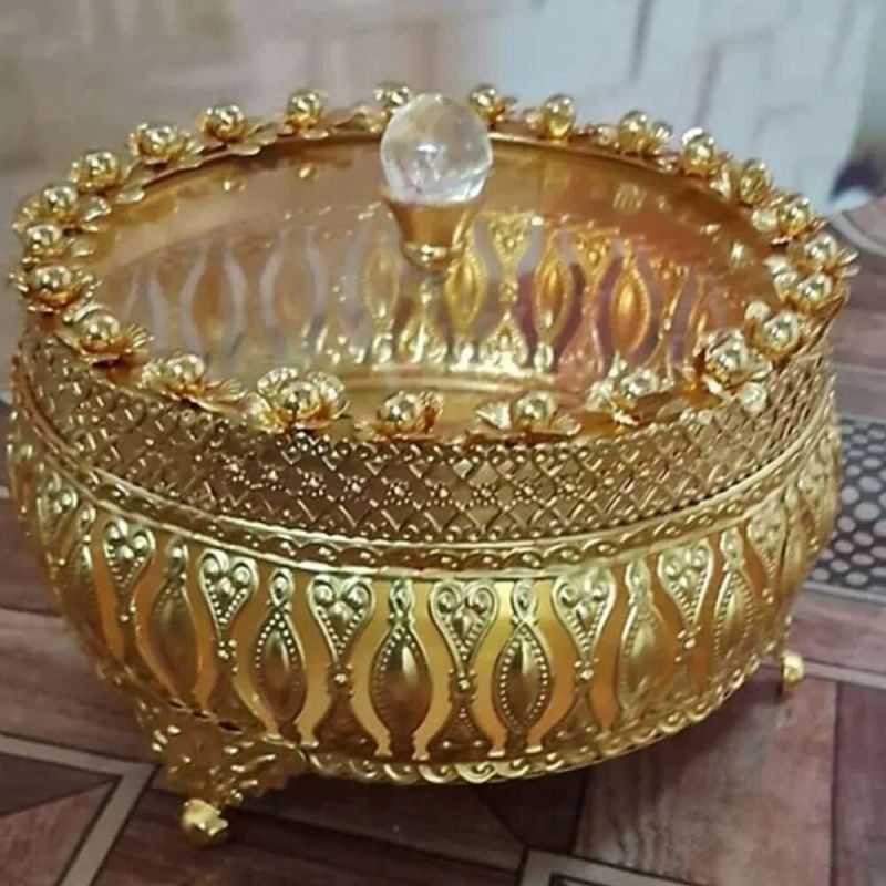 Gold Plated Fruit Basket